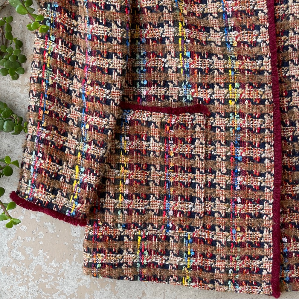 ETT TWA Anthropologie Harlequin Tweed Coat Blazer - Picture 2 of 5